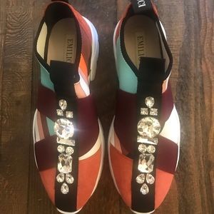 Brand new Emilio Pucci sneakers with crystals